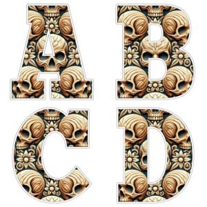 Alfabeto de Calaveras para imprimir
