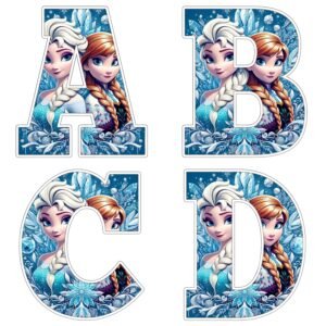 Alfabeto de Frozen para imprimir
