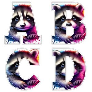 Alfabeto de Mapaches para imprimir