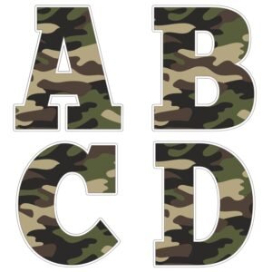 Alfabeto de Militar para imprimir