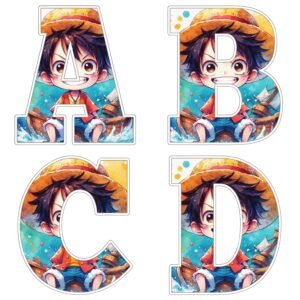 Alfabeto de One Piene para imprimir