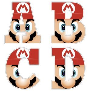 Alfabeto de Super Mario para imprimir