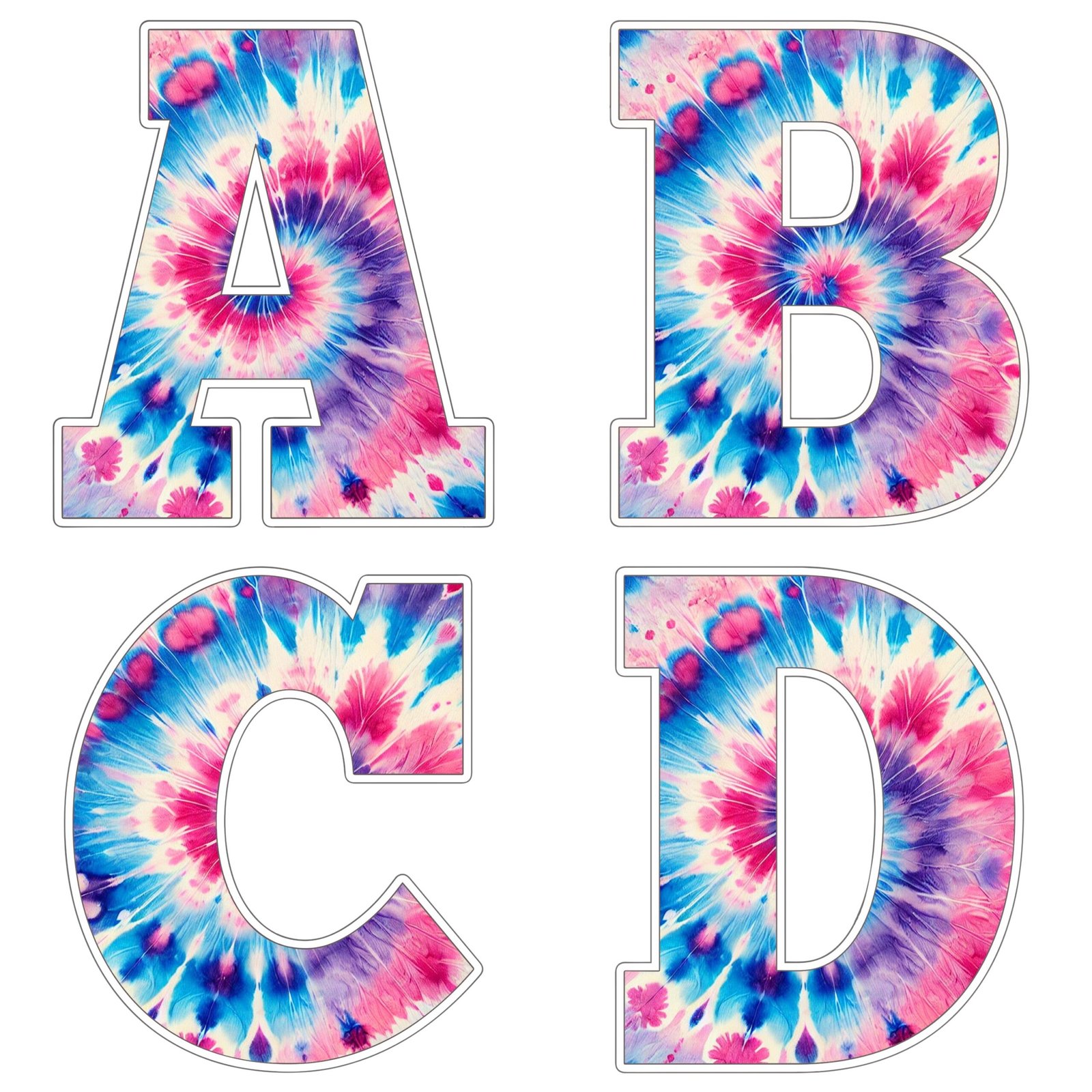 Alfabeto de Tie para imprimir