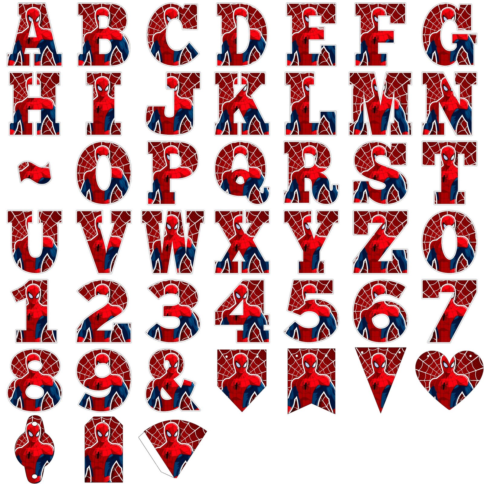 Alfabeto de Spiderman para imprimir #4 - Imagen 3