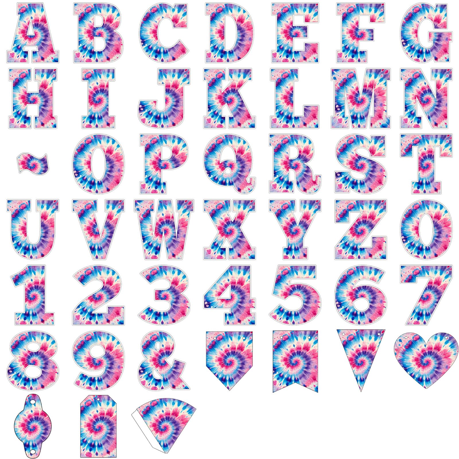 Alfabeto de Tie para imprimir - Imagen 3