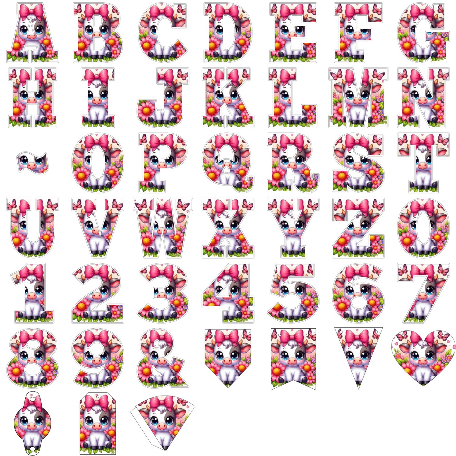 Alfabeto de Vaca para imprimir #2 - Imagen 3